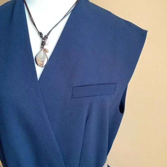 KENDI BOUTIQUE Navy Double Breasted Blazer Dress Size M - Picture 6 of 16